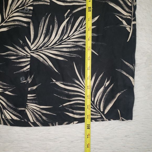 Harve Benard 100% Silk 2-Piece Outfit Set Button Up Shirt Top & Crop Pants Sz 14 - Picture 7 of 12